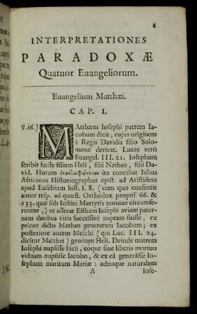 Evangelium Matthæi.