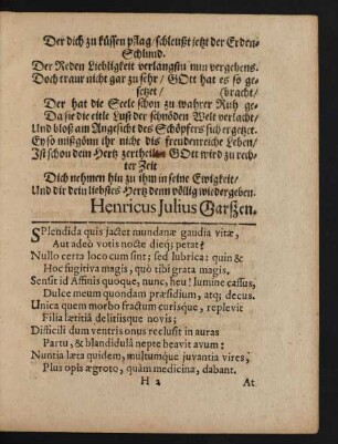 Splendida quis jactet mundanæ gaudia vitæ, [...]