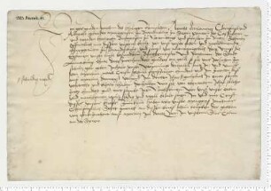 Die Gebrüder Kurfürst Joachim und Markgraf Albrecht zu Brandenburg bescheinigen Bürgermeister und Ratsmannen zu Lüneburg den Empfang eines Schutzgeldes von 200 Goldgulden.
