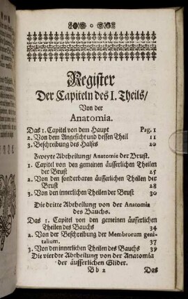 Register Der Capiteln.../
