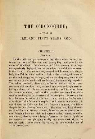 The O'Donoghue : a tale of Ireland fifty years ago