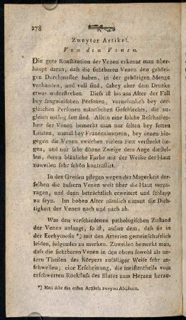 278-283, Zweyter Artikel. Von den Venen.