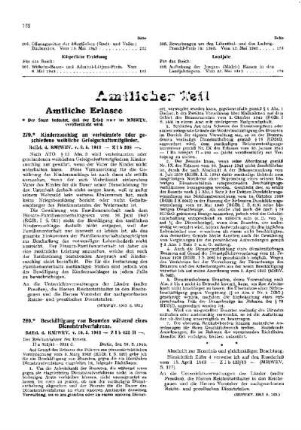 Beschäftigung von Beamten während eines Dienststrafverfahrens : [Allgemeine Verwaltungssachen] ; [Für das Reich] ; [Amtliche Erlasse] ; [Amtlicher Teil]