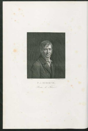 P. J. Redouté, Peintre de Fleurs. Gerard Pinx.t C. S. Pradier Sculp.t 1811.