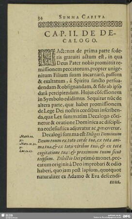 Cap. II. De Decalogo
