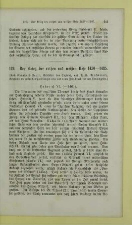 Der Krieg der rothen und weißen Rose 1450-1485