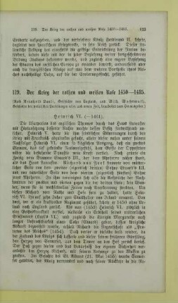 Der Krieg der rothen und weißen Rose 1450-1485