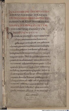 Isidori commentarius in Pentateuchum, Josue Judith et Ruth, ... [u.a.] - BSB Clm 14435