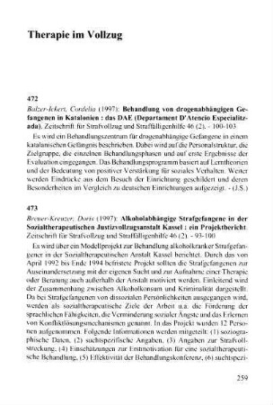 259-266, Therapie im Vollzug
