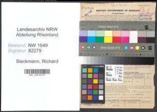 Entnazifizierung Richard Sieckmann , geb. 03.10.1891 (Kaufmann)