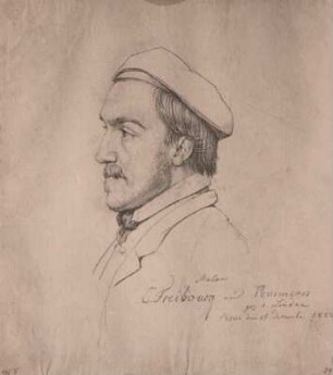 Bildnis des Karl Bogislaw Freyburg aus Stralsund, 1822-23 in Rom tätig