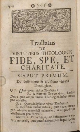 Tractatus De Virtutibus Theologicis Fide, Spe, Et Charitate.
