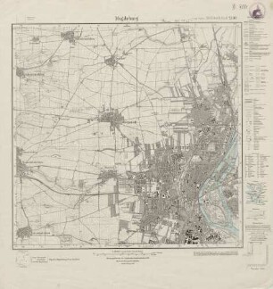3835 (alte Nr.: 2100) Magdeburg, Meßtischblatt (4cm - Karte)