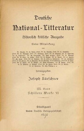 Schillers Werke, 6,[1]. Die Braut von Messina. Wilhelm Tell. Die Huldigung der Künste