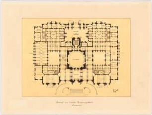 Reichstag, Berlin Zweiter Wettbewerb: Grundriss