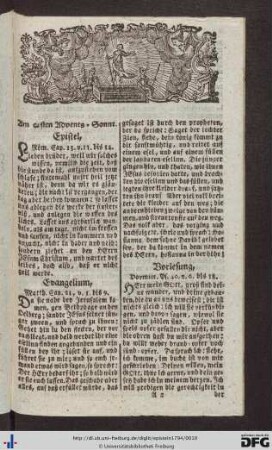 Episteln und Evangelia auf alle Sonn- und Fest-Tage.