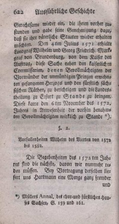 § 2. Vorfallenheiten Wilhelm des Vierten von 1572 bis 1582.