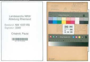 Entnazifizierung Paula Crisandt , geb. 30.01.1900 (Postsekretaerin)