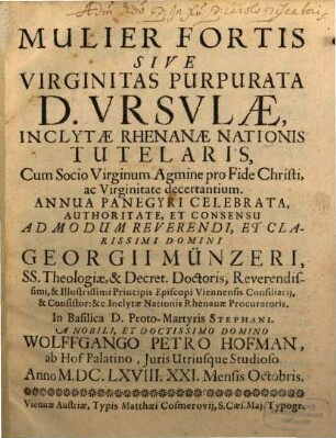 Mulier fortis : S. Ursula