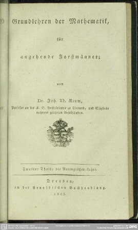 2: Die raumgrößen-Lehre, die Raumgrößen-Rechnung
