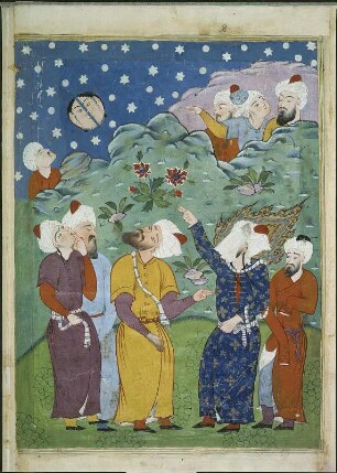 Muhammad spaltet den Mond, fol. 14b (Seite 74)