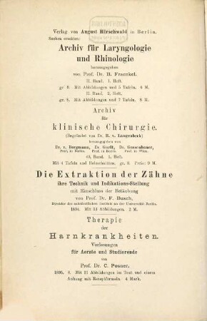 Beiträge zur klinischen Chirurgie. 13. 1895