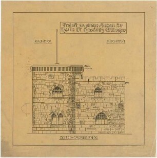 Billing, Hermann; Ettlingen, Rastatter Str. 165; Hausanbau Dr. Kassnitz - Seitenfassade (Ansicht)