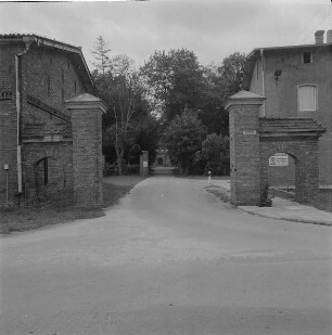 Toreinfahrt : Toreinfahrt zwischen Wohnhaus und Stallgebäude zum Herrenhaus Bagenz