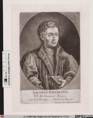 Bildnis Johannes Reuchlin (griech. Kapnion, lat. Capnio)