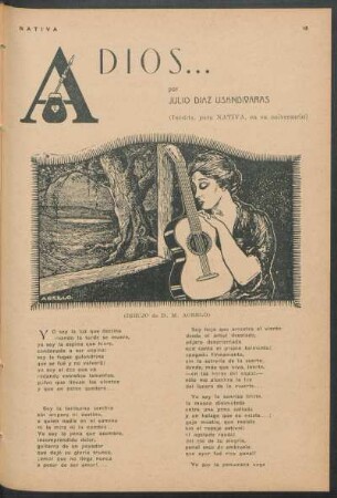 Adiós : (Inédita, para Nativa, en su aniversario)