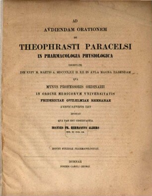 Strenae pharmacologicae