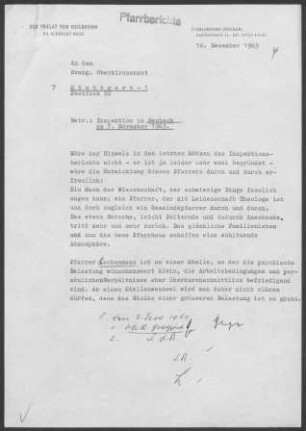 Reubach-Michelbach/Lücke mit Kleinansbach: Inspektionsbericht 1963