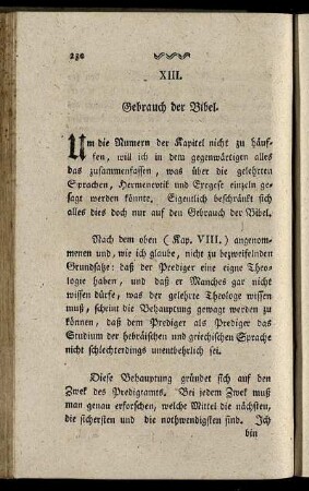XIII. Gebrauch der Bibel.