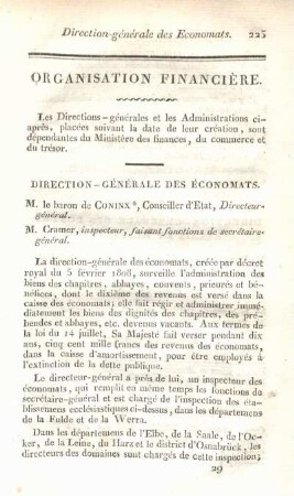 Organisation financière.