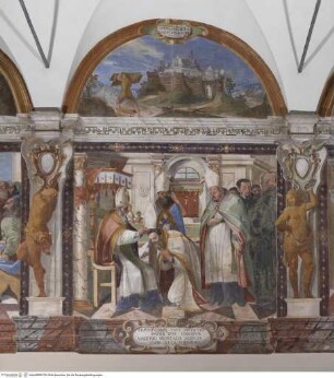 Szenen aus dem Leben des Heiligen Augustinus, Augustinus wird zum Bischof geweiht