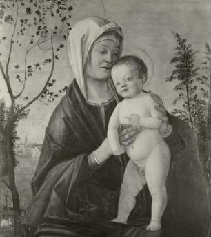 Madonna in Halbfigur mit dem Christuskinde