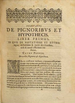 Dn. Reinhardi Bachovii Echtii ... Tractatus De Pignoribus Et Hypothecis absolutissimus