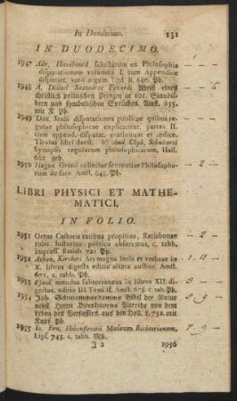 Libri Physici Et Mathematici