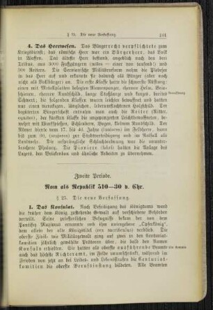 Zweite Periode. Rom als Republik 510-30 v. Chr.