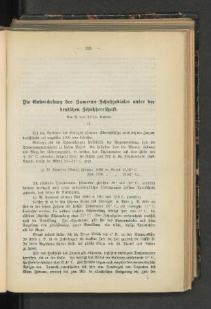 Die Entwicklung des Kamerun-Schutzgebietes unter der deutschen Schutzherrschaft.