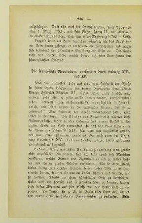 Die französische Revolution, vorbereitet durch Ludwig XIV. und XV.