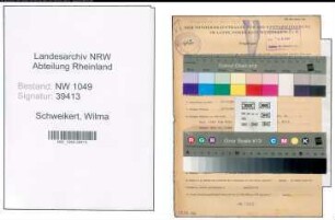 Entnazifizierung Wilma Schweikert , geb. 01.03.1917 (Stenotypistin)