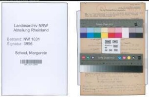 Entnazifizierung Margarete Scheel , geb. 28.02.1909 ()