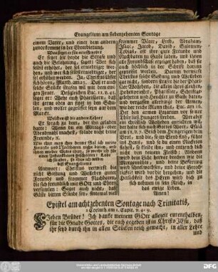 Epistel am achtzehenten Sontage nach Trinitatis, 1 Corinth. am 1. Capit. v. 4:9.