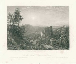 Das alte Schloss Baden von den Felsen - La Vieux Chateau, Vue Prise des Rochers - The Old Castle, View Taken from the Rocks