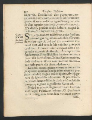 Caput XXVII. Studium Ethicum.