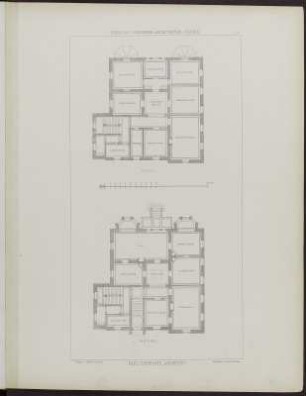 Dresdener Architektur-Album. Bauten und Entwürfe. Blatt 26: Wohnhaus des Herrn Giles, Goethestraße 6 in Dresden, Grundriß zu Blatt 24). Hrsg. vom Dresdener Architekten-Verein. Dresden: Verlag George Gilbers/Buchhandlung für Architektur und Kunstgewerbe, 1875