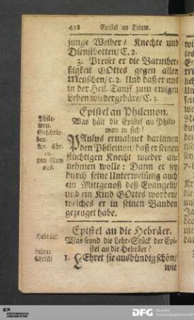 Epistel an die Hebräer.