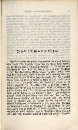Thukydides' Geschichte des peloponnesischen Krieges : Griechisch und deutsch mit kritischen und erläuternden Anmerkungen, 7. Buch