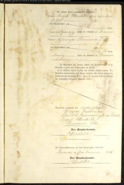 Heiratsregister Standesamt Bremen